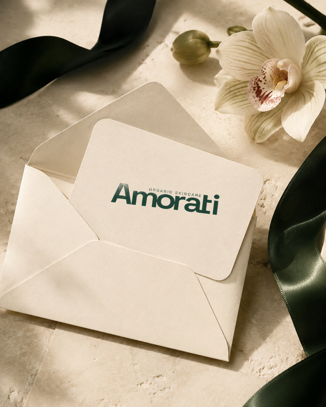 Digitale Amorati cadeaubon met volledig authentiek Amorati woordmerk